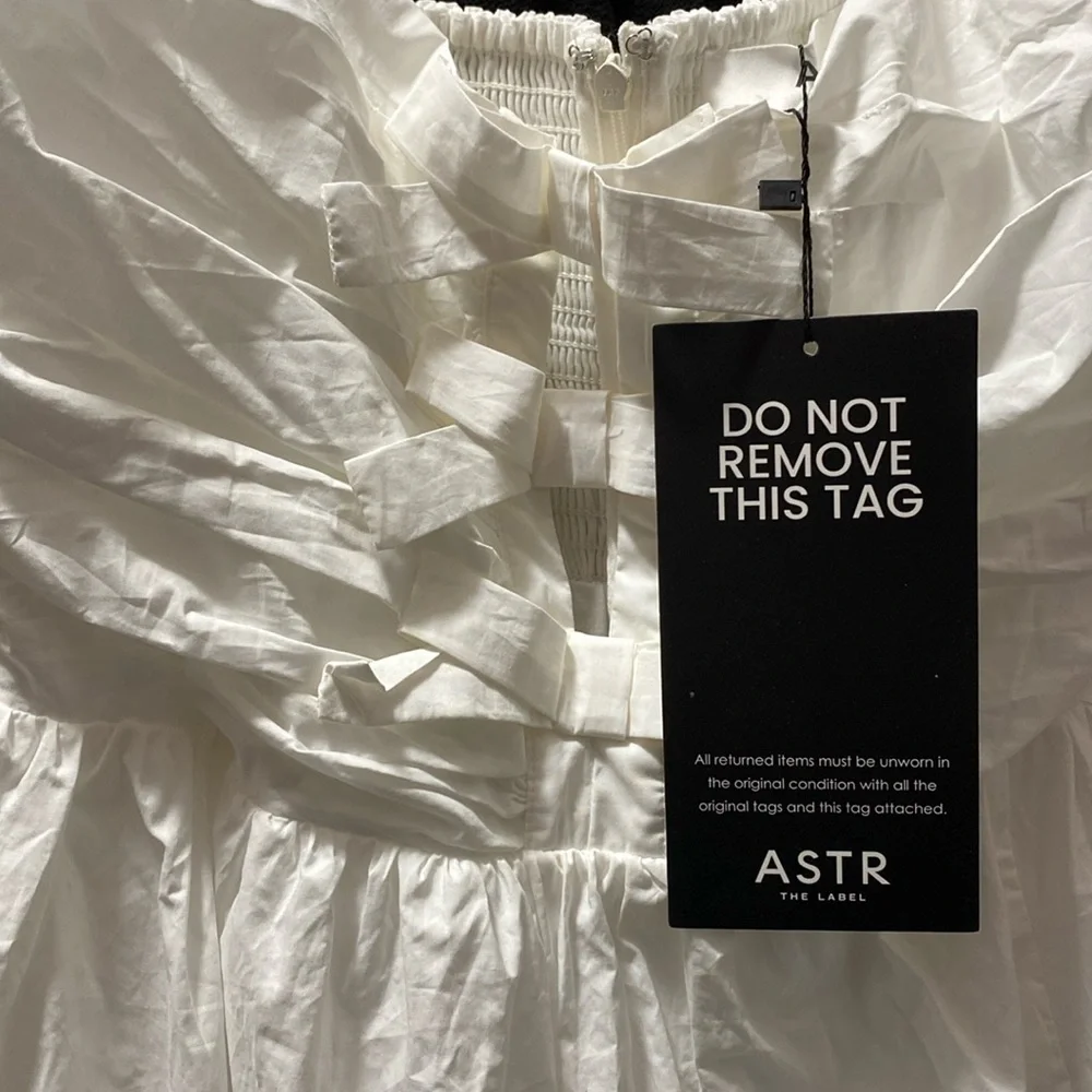 ASTR the Label Helia Sleeveless A-Line Dress White New - Picture 7 of 9